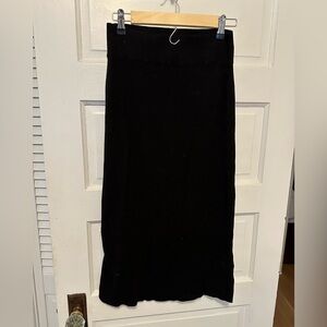 Free People Black Knit Midi Skirt